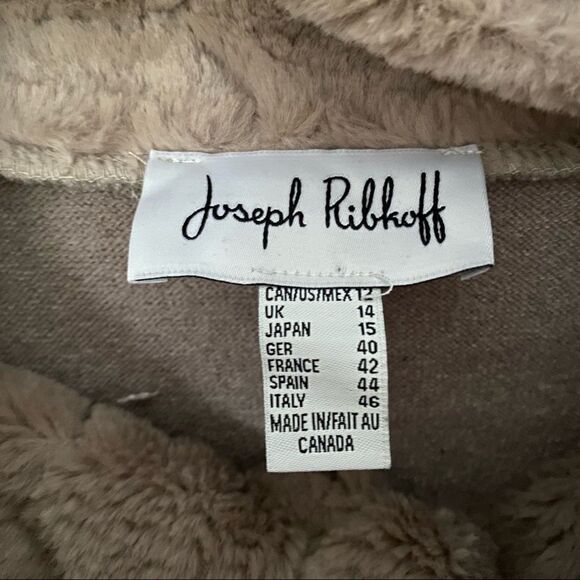 Joseph Ribkoff Women’s Cowl Neck Furry Neck and Cuffs Tunic - Picture 4 of 8